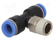 Push-in fitting; T-tap splitter; -0.95÷10bar; Thread: R 1/8" PNEUMAT