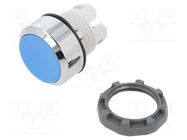 Switch: push-button; 22mm; blue; none; IP66; flat; Pos: 2; Ø22.5mm ABB