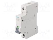 Circuit breaker; 230/400VAC; Inom: 16A; Poles: 1; Charact: C; 10kA SIEMENS