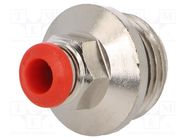 Push-in fitting; straight; -0.99÷20bar; nickel plated brass AIGNEP