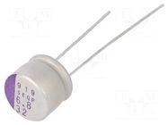 Capacitor: polymer; 6.8uF; 32VDC; THT; ±20%; Body dim: Ø8x7mm; 1000h PANASONIC