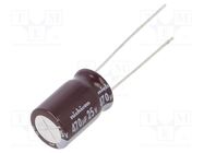 Capacitor: electrolytic; low ESR; THT; 470uF; 25VDC; Ø10x16mm; ±20% NICHICON