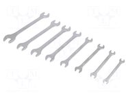 Wrench-set; spanner; Chrom-vanadium steel; 8pcs. STANLEY