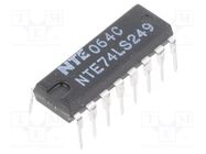 IC: digital; BCD to 7-segment,decoder,driver; TTL; THT; DIP16 NTE Electronics