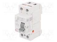 RCD breaker; Inom: 25A; Ires: 30mA; Poles: 2; 230V,400V; IP20; EFI ETI POLAM