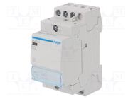 Contactor: 3-pole installation; 25A; 230VAC; NO x3; -10÷50°C HAGER