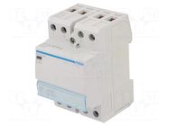 Contactor: 4-pole installation; 40A; 230VAC; NO x4; ESC; -10÷50°C HAGER