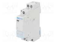 Contactor: 2-pole installation; 25A; 24VAC; NO x2; -10÷50°C HAGER