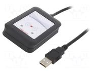 RFID reader; 4.3÷5.5V; USB; antenna; Range: 100mm; 88x56x18mm; ABS ELATEC