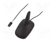 Antenna; SHARK; AM,FM; RAKU I (Coma); black; 12VDC; RG174 4CARMEDIA