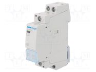 Contactor: 2-pole installation; 25A; 230VAC; NO x2; -10÷50°C HAGER