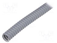 Protective tube; Size: 21; PVC,steel; light grey; -20÷70°C; UL94HB HELLERMANNTYTON