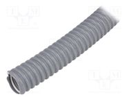 Protective tube; Size: 27; PVC,steel; light grey; -20÷70°C; UL94HB HELLERMANNTYTON