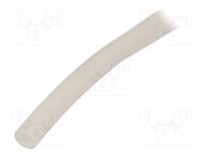 Insulating tube; silicone; natural; Øint: 8mm; Wall thick: 0.7mm 