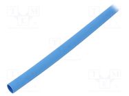 Heat shrink sleeve; glueless; 2: 1; 6.4mm; L: 1m; blue; polyolefine TASKER