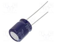 Capacitor: electrolytic; THT; 220uF; 50VDC; Ø10x12.5mm; Pitch: 5mm PANASONIC