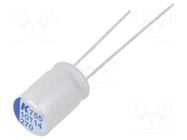 Capacitor: polymer; low ESR; H: 12mm; 270uF; 10VDC; THT; ESR: 15mΩ KEMET