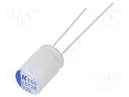 Capacitor: polymer; low ESR; 330uF; 25VDC; ESR: 18mΩ; A750; THT; ±20% KEMET