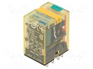 Relay: electromagnetic; 4PDT; Ucoil: 24VDC; Icontacts max: 6A; RU IDEC