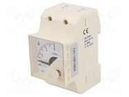 Ammeter; for DIN rail mounting; I AC: 0÷6A; True RMS; Class: 1.5 LUMEL