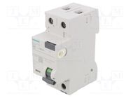 RCD breaker; Inom: 25A; Ires: 30mA; Poles: 1+N; 230/400VAC; IP20 SIEMENS