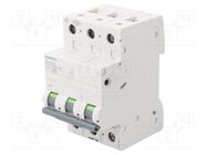 Circuit breaker; 400VAC; Inom: 25A; Poles: 3; Charact: B; 6kA; IP20 SIEMENS