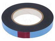 Tape: fixing; W: 19mm; L: 10m; Thk: 0.8mm; two-sided adhesive; black IPT