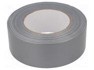 Tape: duct; W: 48mm; L: 50m; Thk: 0.17mm; silver; fabric; -20÷80°C 