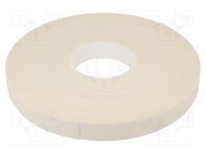 Tape: fixing; W: 25mm; L: 33m; Thk: 1mm; two-sided adhesive; white 