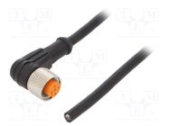 Connection lead; M12; PIN: 4; angled; 5m; plug; 250VAC; 4A; 1200; IP67 LUTRONIC