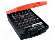 Kit: screwdriver bits; hex key,Phillips,Pozidriv®,slot,Torx® 