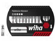 Kit: screwdriver bits; hex key,Phillips,Pozidriv®,slot,Torx® WIHA