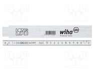 Folding ruler; L: 2m; Width: 15mm; white 