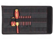 Kit: screwdrivers; insulated; 1kVAC; slimVario®; bag; 8pcs. 