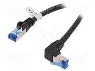 Patch cord; S/FTP; 6a; stranded; Cu; LSZH; black; 2m; 27AWG; -20÷65°C Goobay