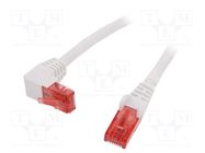 Patch cord; U/UTP; 6; stranded; CCA; PVC; white; 2m; 25AWG Goobay