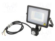 Lamp: LED flood light; 220/240VAC; 20W; cool white; 100°; 6400K V-TAC