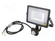 Lamp: LED flood light; 20W; 220/240VAC; white cold; 100°; 6400K V-TAC