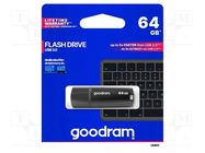 Pendrive; USB 3.0; 64GB; R: 60MB/s; W: 20MB/s; black GOODRAM