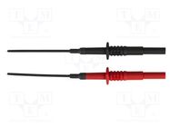 Set of measuring probes; black,red; 1A; Socket size: 4mm; Ø: 2.3mm GOSSEN METRAWATT