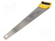 Hacksaw; manual; wood; 7teeth/inch; SHARPCUT™; 550mm STANLEY