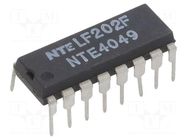 IC: digital; buffer,inverting,translator; Ch: 6; CMOS; THT; DIP16 NTE Electronics