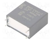 Capacitor: polypropylene; DC-Link; 3.3uF; ESR: 2.4mΩ; THT; ±10% KEMET