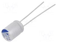 Capacitor: polymer; low ESR; H: 8mm; 390uF; 2.5VDC; THT; ESR: 18mΩ KEMET
