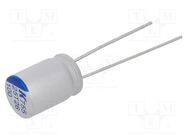 Capacitor: polymer; low ESR; 100uF; 25VDC; ESR: 25mΩ; A755; THT; ±20% KEMET