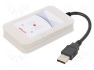 RFID reader; 4.3÷5.5V; USB; antenna; Range: 100mm; 88x56x18mm; ABS ELATEC