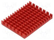 Heatsink: extruded; grilled; Raspberry Pi; red; L: 40mm; W: 30mm 