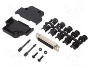 Connector: D-Sub; PIN: 44; plug; female; soldering; for cable; black ENCITECH