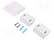 Wireless control set; LUNA; wall mount,glued,screw; 230VAC; IP20 OPTOFLASH