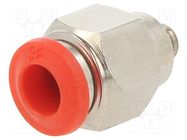 Push-in fitting; straight; -0.99÷20bar; nickel plated brass 